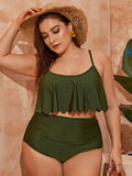 Women's Swim Short Set with Ruffle Detail