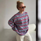 Women's Patterned Sweater with Fruity Design