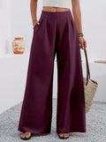 Women's Elegant Wide-Leg Pleated Pants
