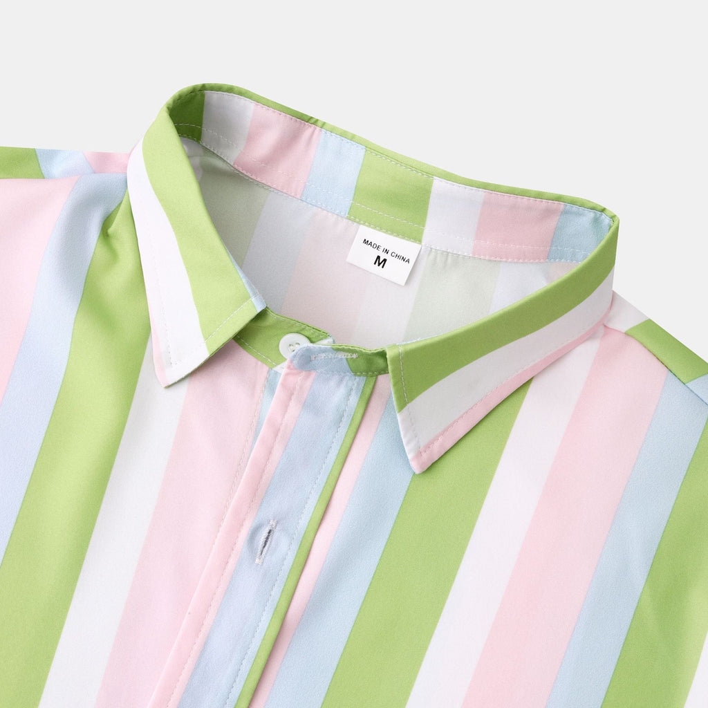 Long-Sleeve Blouse with Fresh Stripe Look