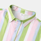 Long-Sleeve Blouse with Fresh Stripe Look