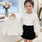 Women's Elegant Blouse with Artistic Crochet Details