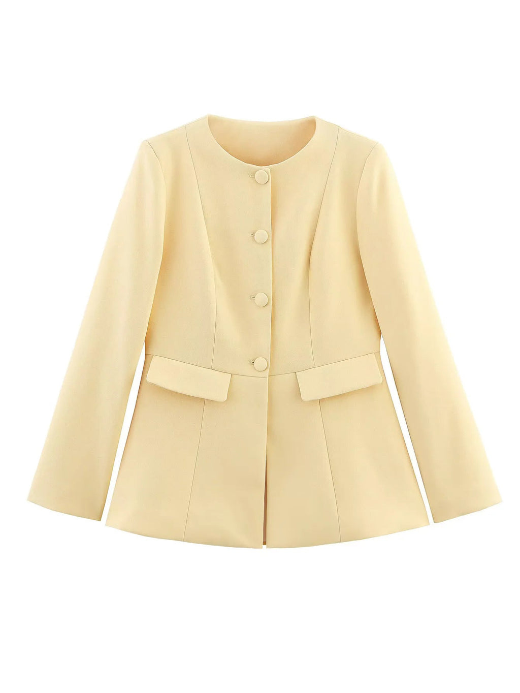 Women's Elegant Short Blazer with Tailored Fit and Button Details