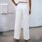 Women's Comfortable Casual Pants with Practical Patch Pockets