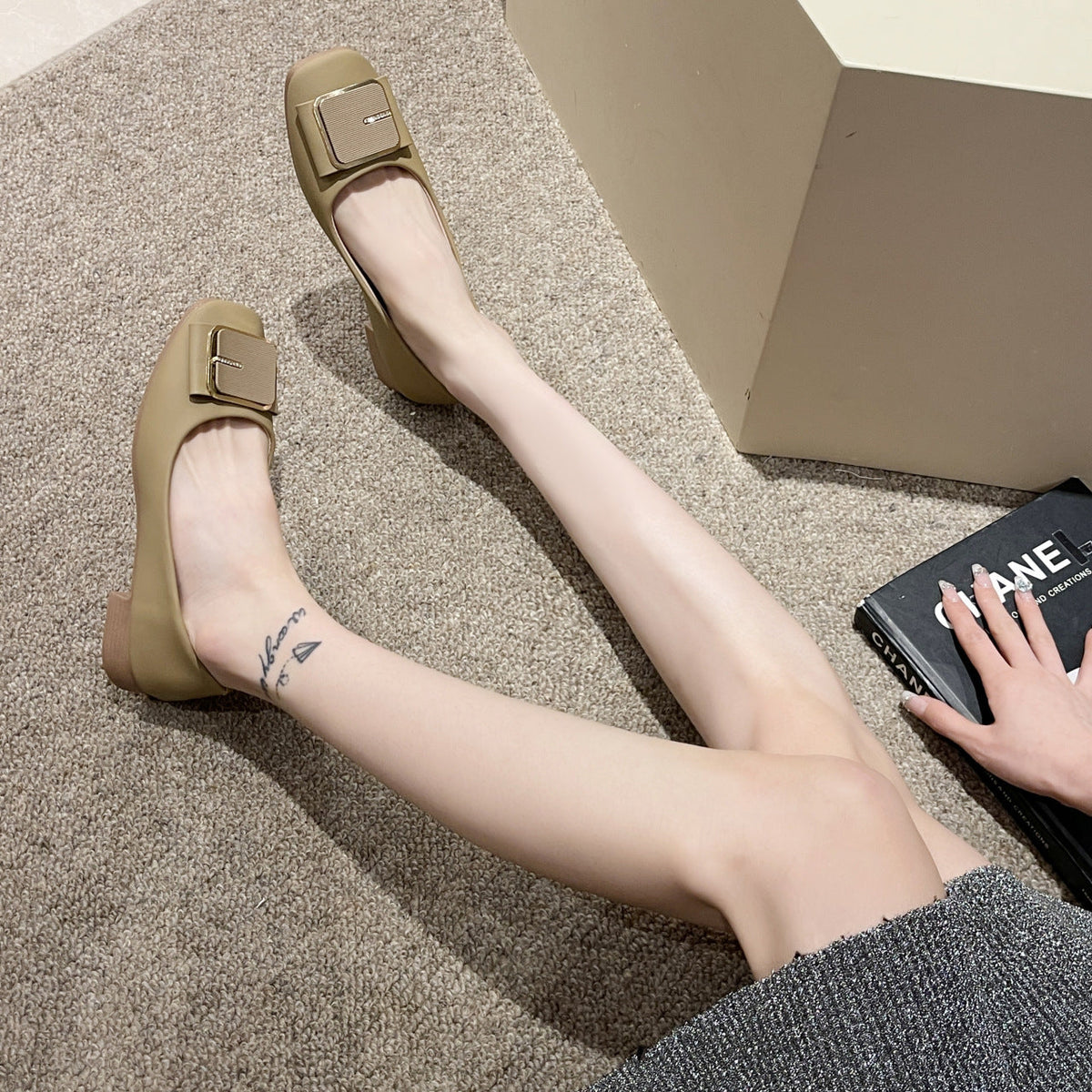 Women's Ballet Flats with Jeweled Detail