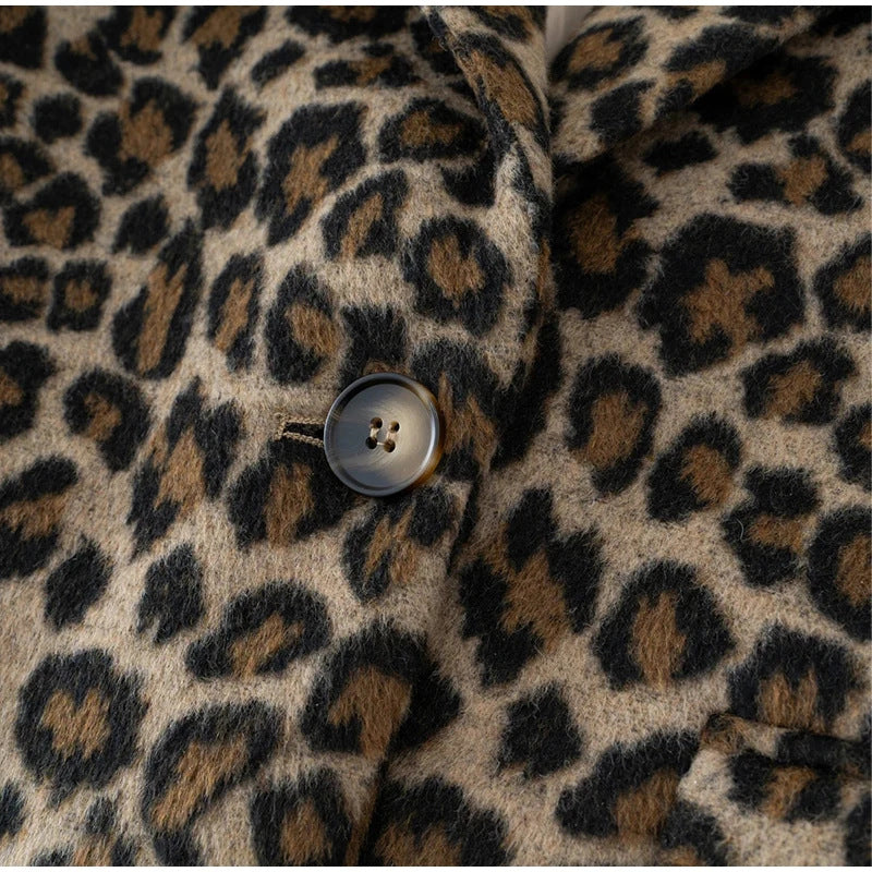 Women's Elegant Leopard Print Blazer