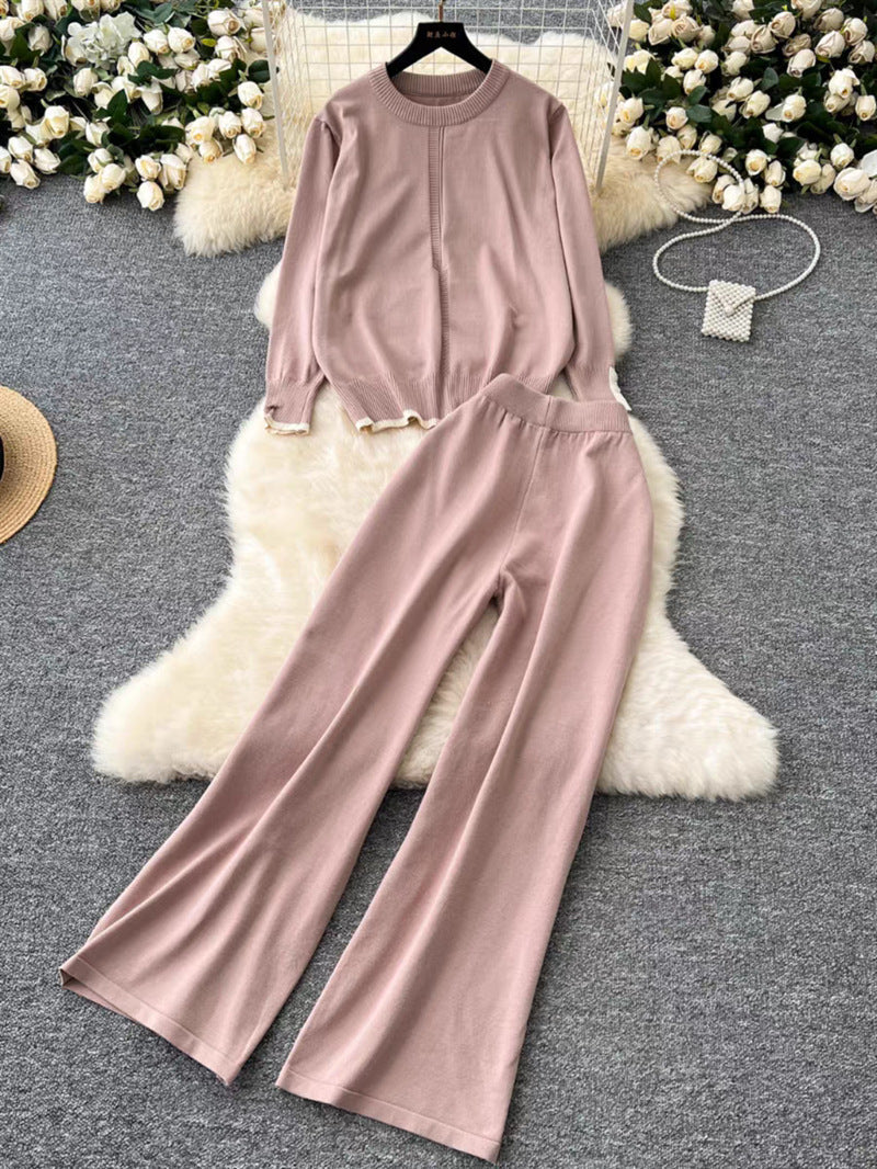 Women's Fashionable and Comfortable Knit Loungewear Set