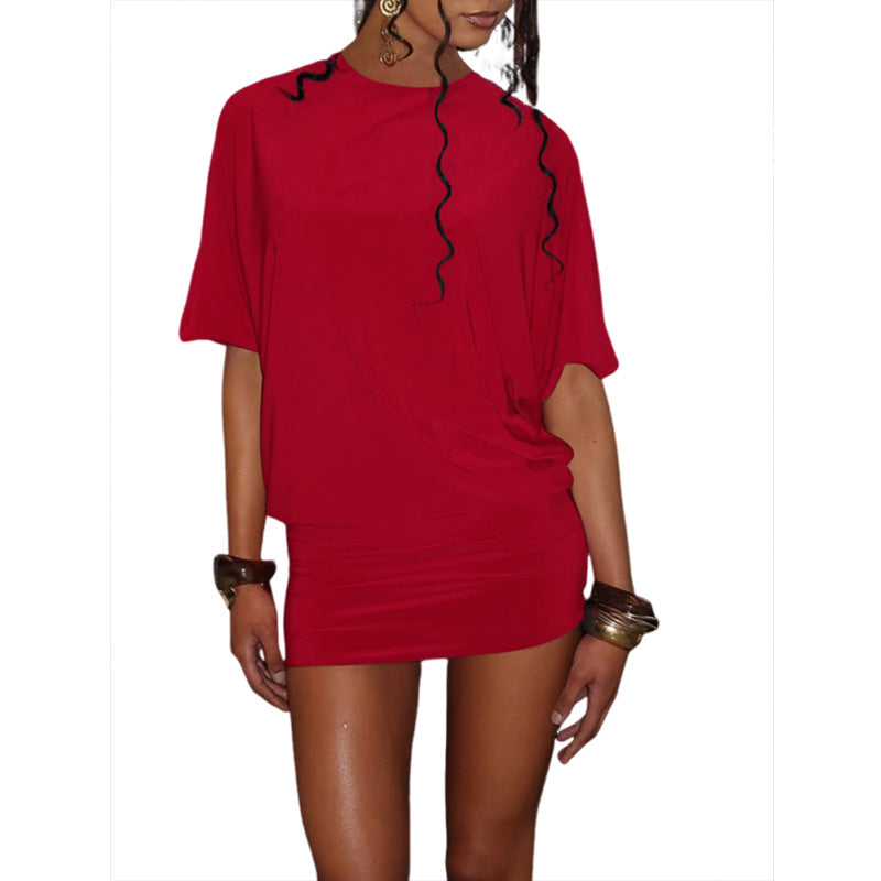 Women's Fitted Short-Sleeve Shirt with Refined Cut and Elastic Material