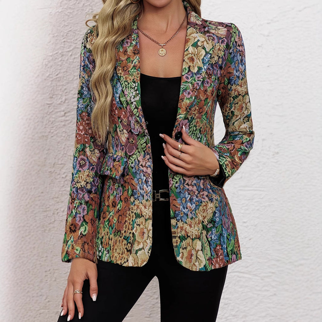 Women's Floral Blazer Jacket
