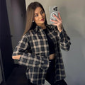 Casual Women's Plaid Shirt with Oversized Cut