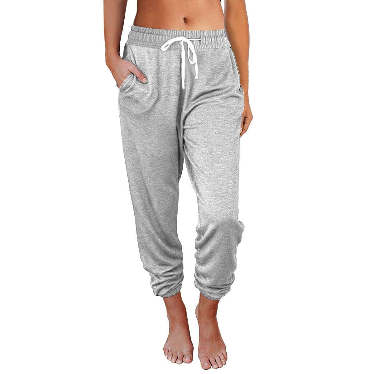 Women's Comfortable Sweatpants with Drawstring and Pockets