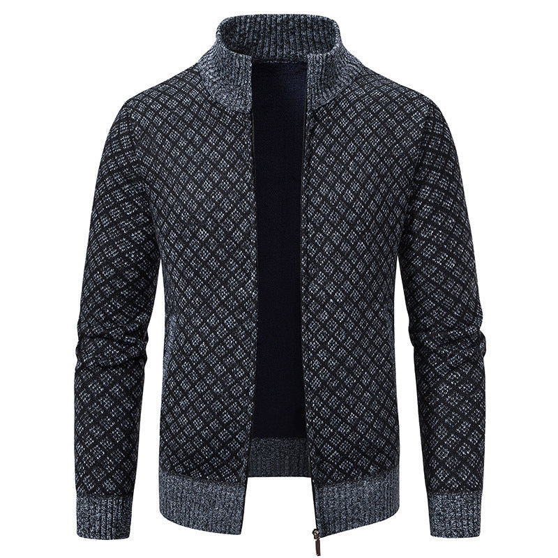 Women's Elegant Cardigan with Stand-Up Collar