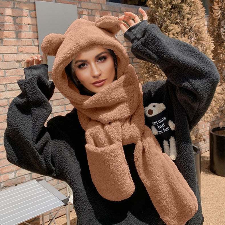 Cozy Unicorn Hood with Scarf