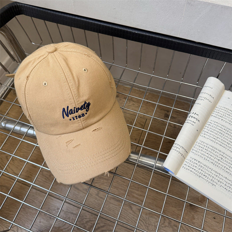 Men's Distressed Cotton Baseball Hat