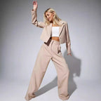 Women's Two-Piece Set with Cropped Blazer