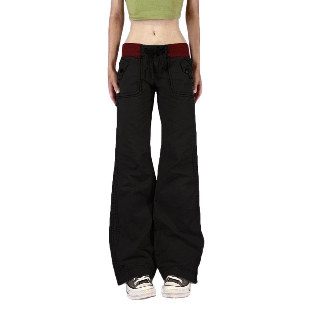 Women's Flared Pants with Waist Belt