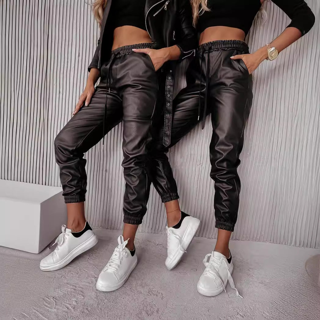 Women's Comfortable Joggers with Stylish Cut-Outs and Elastic Waistband