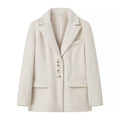 Elegant Velour Jacket with Classic Button Details