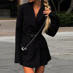 Women's Elegant Blazer Jacket with Belt