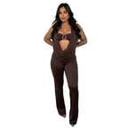 Elegant Jumpsuit with Adjustable Neckline and Chic Belt