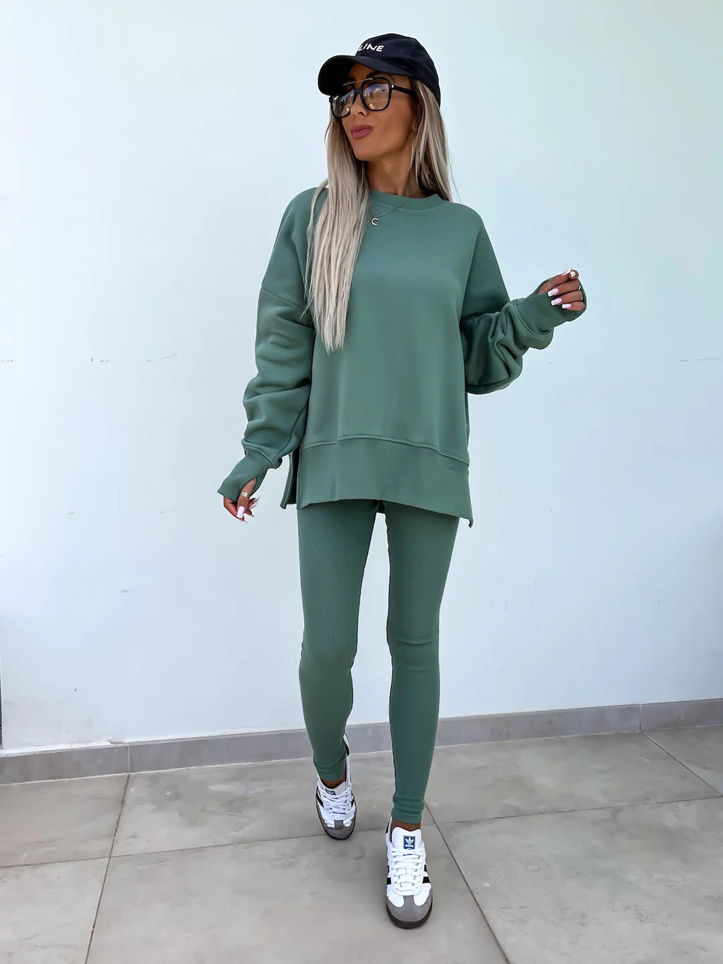 Women's Casual Oversized Sweater and Leggings Set