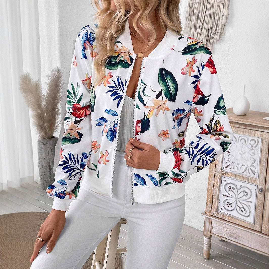 Women's Floral Bomber Jacket