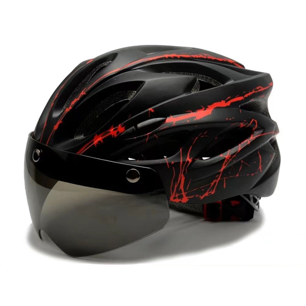 Bicycle Helmet with Integrated Sun Visor and Optimal Ventilation