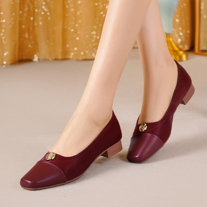Women's Ballet Flats with Elegant Toe and Decorative Details