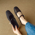 Women's Ballet Flats with Elegant Mesh Design and Stylish Strap