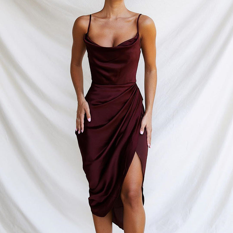 Women's Draped Evening Dress