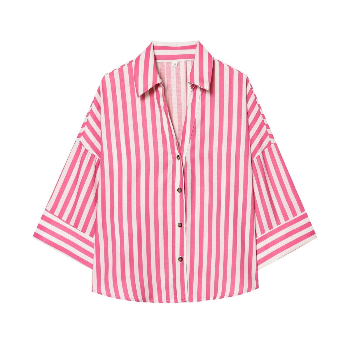Women's Shirt Blouse with Casual Cut and Elegant 3/4 Sleeves