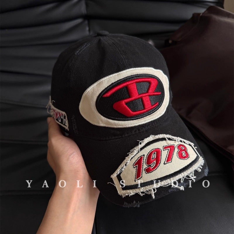 Men's Distressed Graphic Logo Baseball Cap