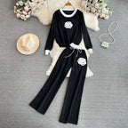 Women's Elegant and Comfortable Leisure Set with Floral Design