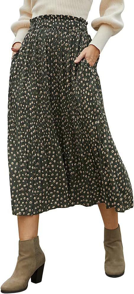 Women's Maxi Skirt with Fashionable Animal Print