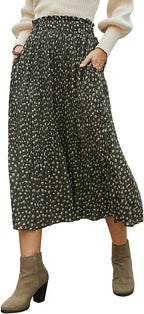 Women's Maxi Skirt with Fashionable Animal Print