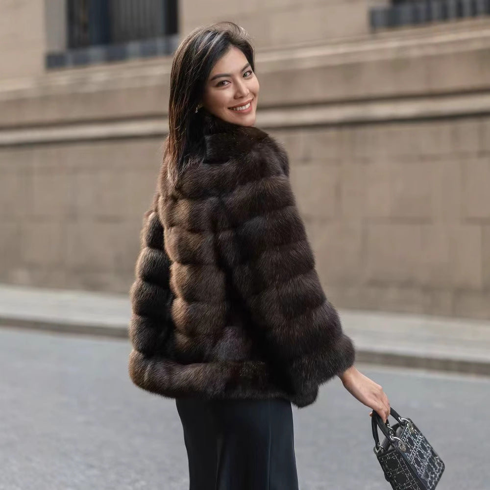 Elegant Faux Fur Short Jacket