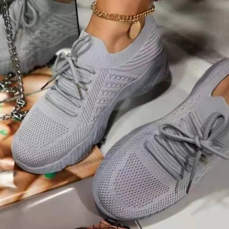 Women's Breathable Running Sneakers with Elastic Upper