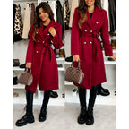 Elegant Asymmetrical Trench Coat with Belt