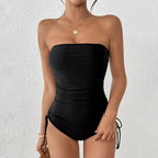 Women's Bandeau Swimsuit with Side Ruching