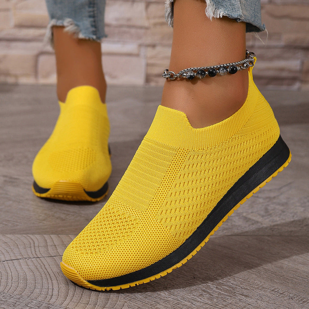 Women's Breathable Slip-On Sneakers with Elastic Insert