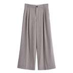 Women's Elegant Wide-Leg High-Waisted Pleated Trousers