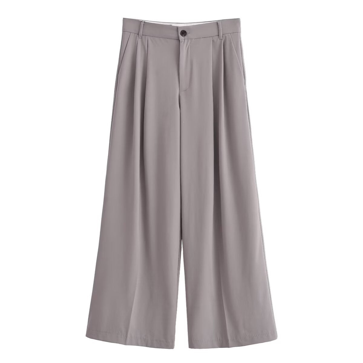 Women's Elegant Wide-Leg High-Waisted Pleated Trousers
