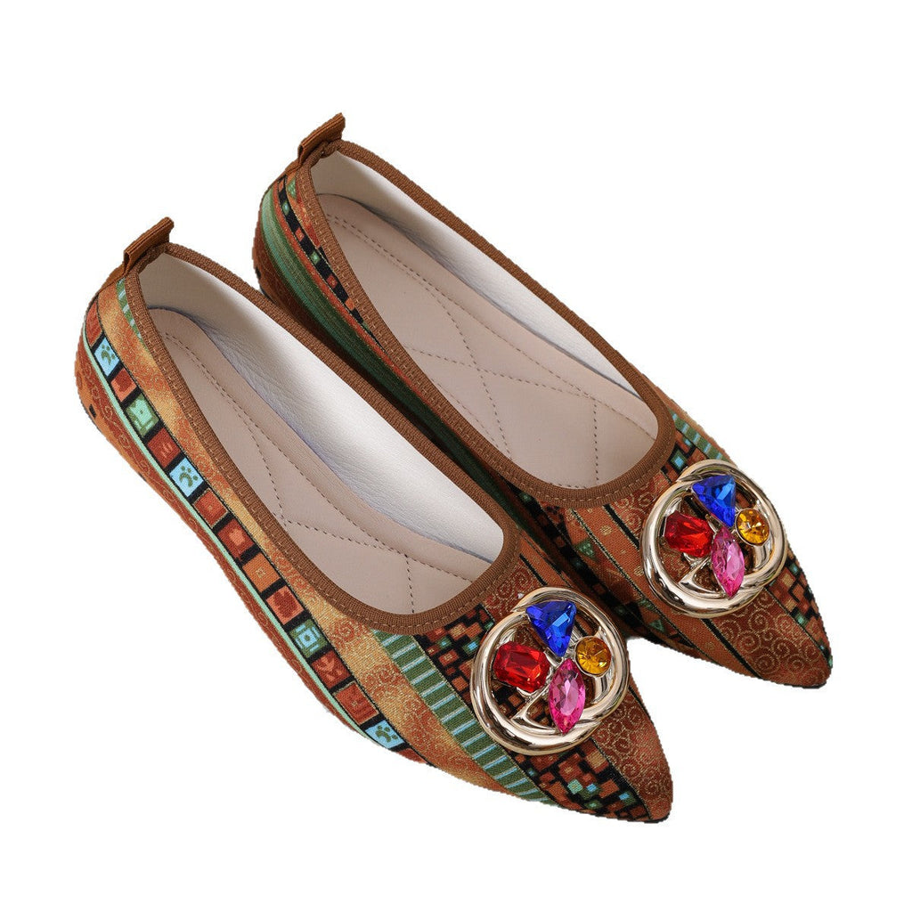 Women's Crystal Embellished Ballet Flats
