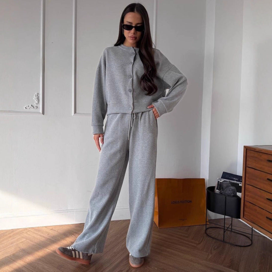 Women's Casual Cardigan and Jogger Set