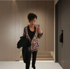 Women's Elegant Cardigan with Sparkling Pearl Trim