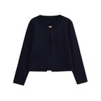 Women's Elegant Cardigan with Decorative Button