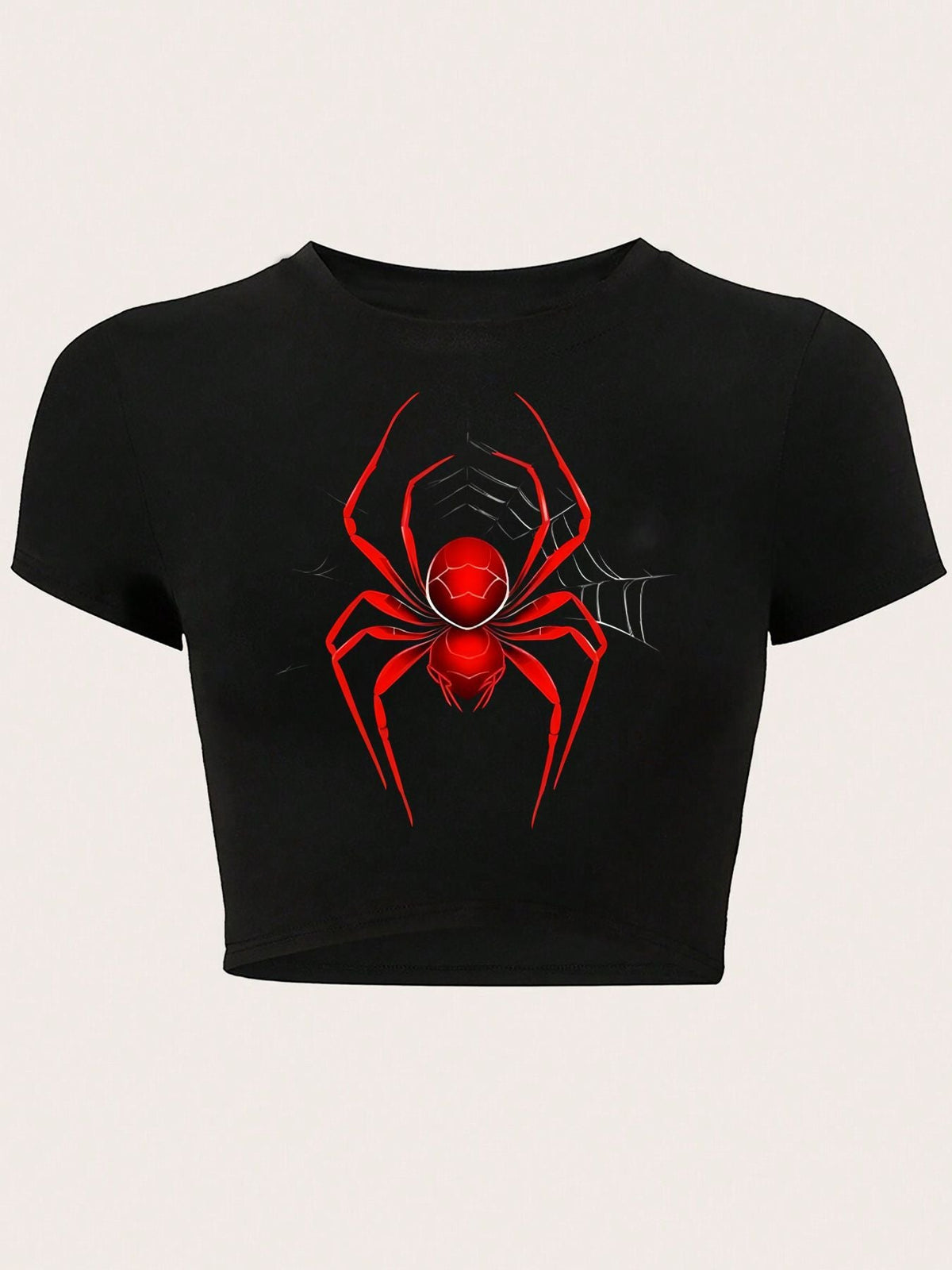 Women's Crop T-Shirt with Retro Phone Design