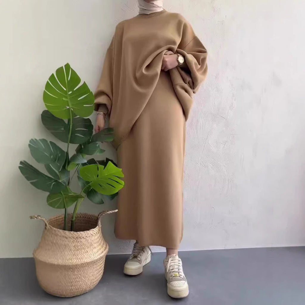 Casual Sweat Set with Wide Cut and Pockets