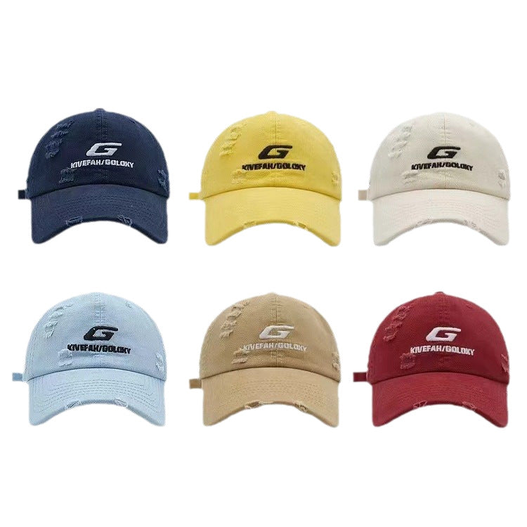 Men's Distressed Casual Baseball Cap