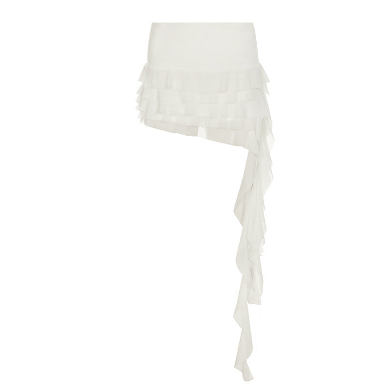 Asymmetrical Ruffled Skirt